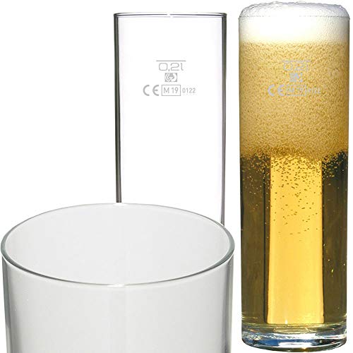 Glasveredlung Schmitz Kölner Stange 0,2 l 151 mm Kölschglas, Füllstrich 0,2 l, 12 Stück von Glasveredlung Schmitz
