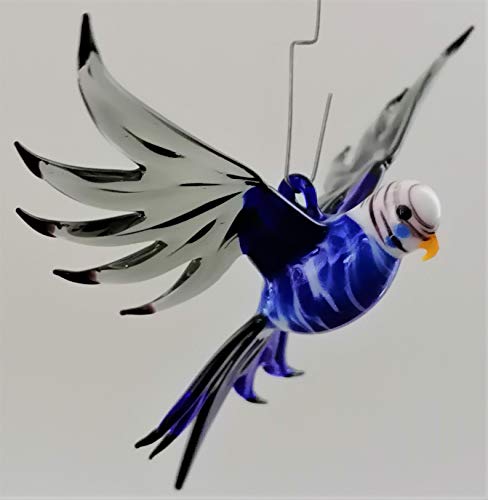 Glasvogelwelt Hängevogel, Wellensittich (dunkelblau) von Glasvogelwelt