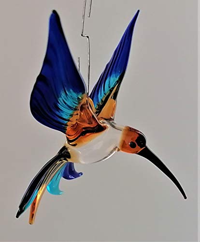 Hängevogel, Kolibri (braun-hellblau-blau) von Glasvogelwelt