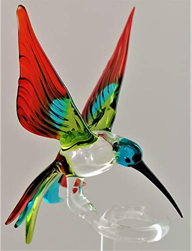 Orchideenstab, Kolibri (grün-hellblau-rot) von Glasvogelwelt