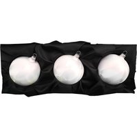 Snow White - 8cm Weihnachtskugeln Weiß Icing von Glaswunder