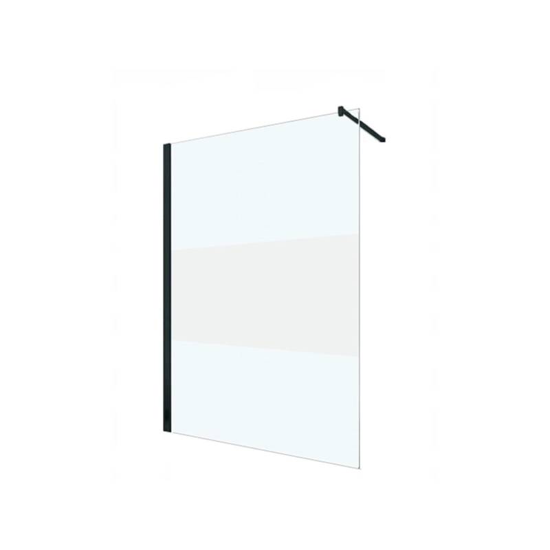 Glaszentrum Hagen Black-Edition Walk in Duschabtrennung Duschwand Dusche 10mm ESG Glas 140x200cm Mittelstreifen von Glaszentrum Hagen
