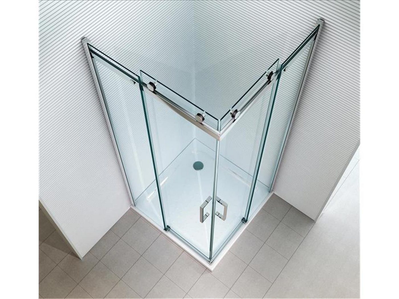 Glaszentrum Hagen Eckdusche 90x90x195cm - Artemis Duschkabine Duschabtrennung 8mm - ESG Glas, BxT: 90x90 cm, ESG Glas von Glaszentrum Hagen