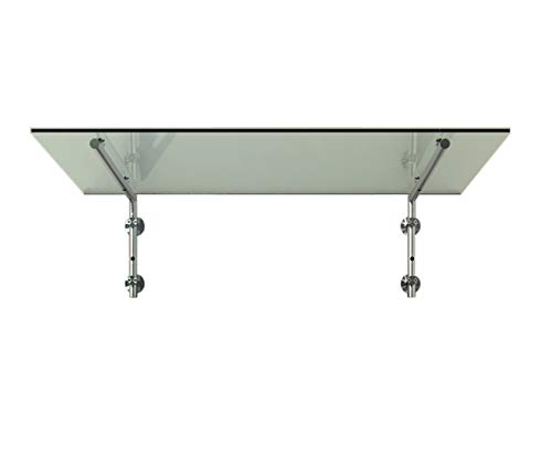 Glaszentrum Hagen - Glasvordach Vordach Pavillion Türvordach Markise Haustürvordach VSG-Glas inkl. Edelstahlhalter (Typ - L, 120x90cm) von Glaszentrum Hagen