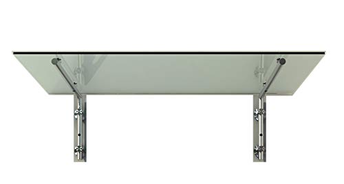 Glaszentrum Hagen - Glasvordach Vordach Pavillion Türvordach Markise Haustürvordach VSG-Glas inkl. Edelstahlhalter (Typ - L, 170x90cm) von Glaszentrum Hagen