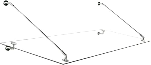 Glaszentrum Hagen - Glasvordach Vordach Pavillion Türvordach Markise Haustürvordach VSG-Glas inkl. Edelstahlhalter (Typ - Std, 120x90cm) von Glaszentrum Hagen