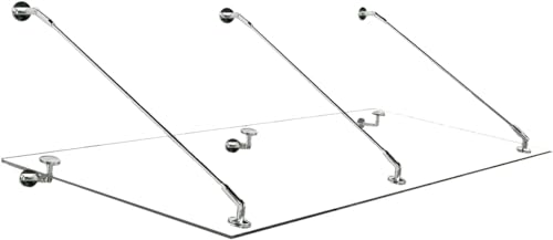 Glaszentrum Hagen - Glasvordach Vordach Pavillion Türvordach Markise Haustürvordach VSG-Glas inkl. Edelstahlhalter (Typ - Std, 200x90cm (3th)) von Glaszentrum Hagen