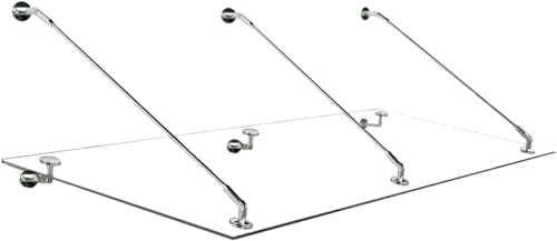 Glaszentrum Hagen - Glasvordach Vordach Pavillion Türvordach Markise Haustürvordach VSG-Glas inkl. Edelstahlhalter (Typ - Std, 250x90cm (3th)) von Glaszentrum Hagen