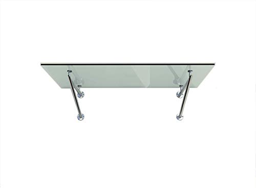 Glaszentrum Hagen - Glasvordach Vordach Pavillion Türvordach Markise Haustürvordach VSG-Glas inkl. Edelstahlhalter (Typ - V, 150x90cm) von Glaszentrum Hagen