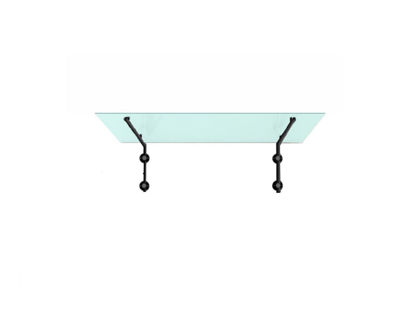 Glaszentrum Hagen Vordach Glaszentrum Hagen - Typ/LBK 200x90 Glasvordach VSG inkl Halter Schwarz von Glaszentrum Hagen