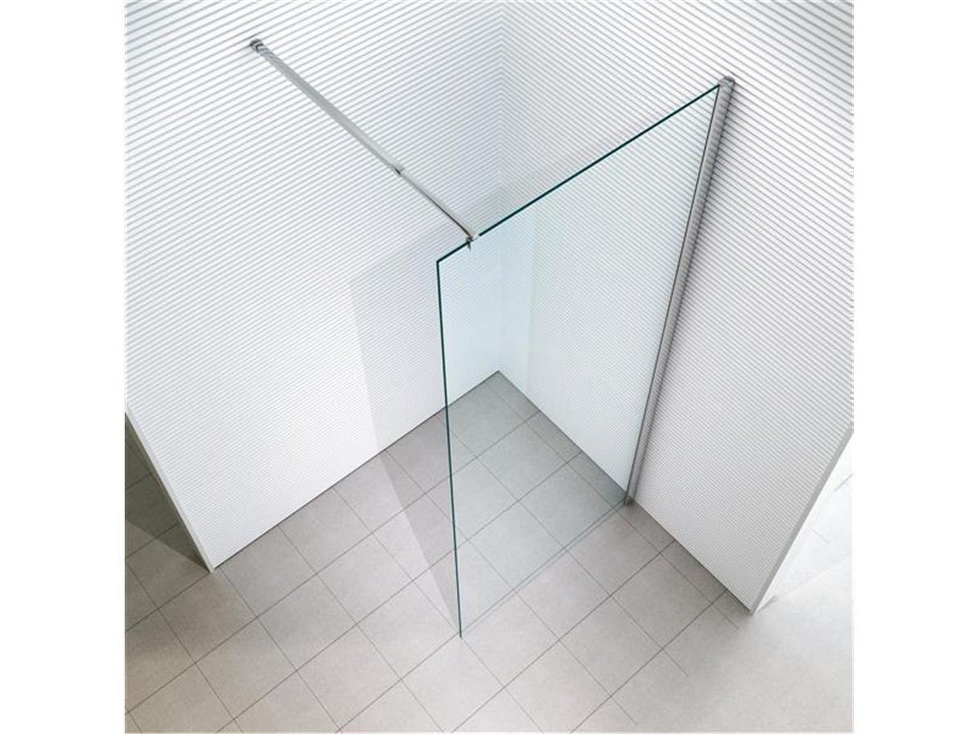 Glaszentrum Hagen Walk-in-Dusche Walk in Duschwand - Duschabtrennung ESG Glas 10mm 100x200cm, ESG Glas von Glaszentrum Hagen