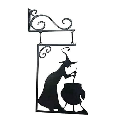Glayent 1 Stück Halloween-Hexenkessel-Silhouette, Wanddekoration zum Aufhängen, Wandkunst, Heimdekoration, Metall Glayent 1 Stück Halloween-Hexenkessel-Silhouette, Wanddekoration zum Aufhängen, Wandkunst, Heimdekoration, Metall von Glayent