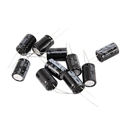 Glayent 10 Stueck 1000uF 35V Radial Aluminium-Elektrolytkondensatoren 13 mm x 21 mm von Glayent