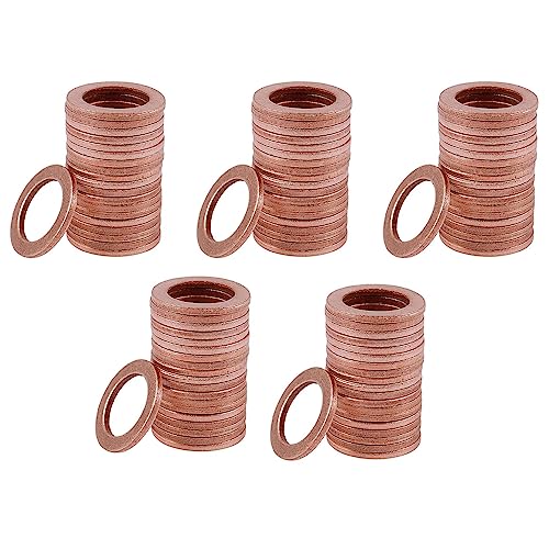 Glayent 100 Stueck 12mm x 18mm x 1.5mm Kupfer Unterlegscheibe Ringeinfueger Dicht von Glayent