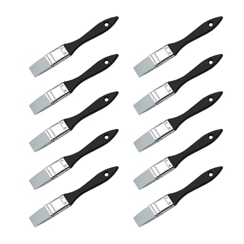 Glayent 10X Silikon Farben Former Pinsel, Breiter, Fester, Flacher Silikon Pinsel, Flexibles Malen Werkzeug auf Acryl und Wasser Basis, 2,5 cm von Glayent