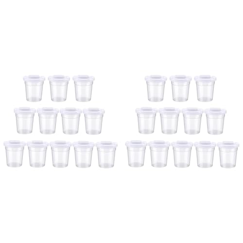 Glayent 24er-Pack Auslaufsichere Farbbecher mit Weißem Deckel, Auslaufsichere Farbbecher, Wiederverwendbare Farbbecher mit Deckel für Kinder, Schule, Klassenzimmer Glayent 24er-Pack Auslaufsichere Farbbecher mit Weißem Deckel, Auslaufsichere Farbbecher, Wiederverwendbare Farbbecher mit Deckel für Kinder, Schule, Klassenzimmer von Glayent