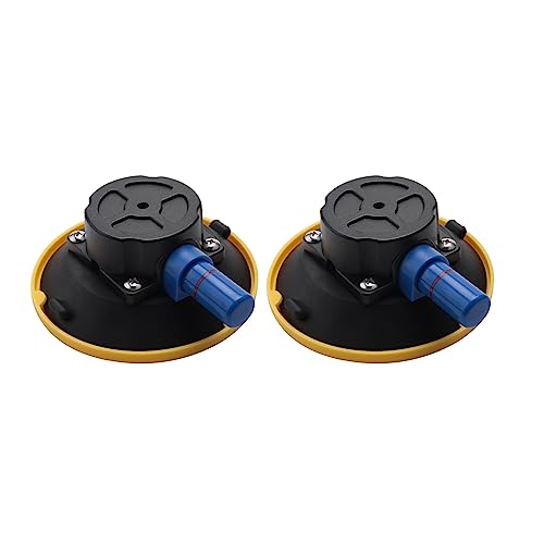 Glayent 2Stück 4.5 Konkaver Vakuum Saugnapf 152,4 mm Hochleistungs Hand Pumpen Saugnapf mit Gewinde Bolzen von Glayent
