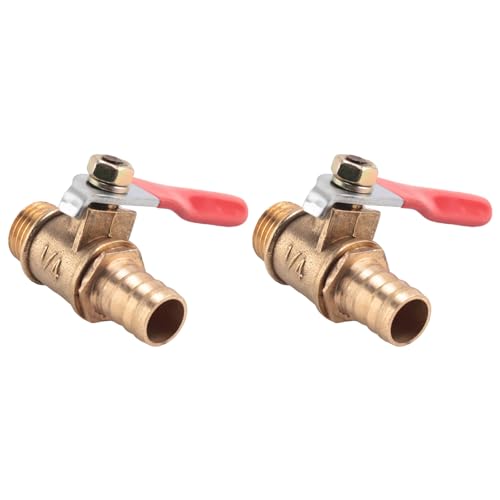 Glayent 2X 10Mm x 1/4 Pt Außengewinde Vollanschluss Hebelgriff Widerhaken Messing Kugelhahn Glayent 2X 10Mm x 1/4 Pt Außengewinde Vollanschluss Hebelgriff Widerhaken Messing Kugelhahn von Glayent