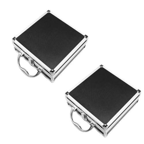 Glayent 2X Werkzeugkasten Aus Aluminiumlegierung, ZubehöR, Aufbewahrungsbox, Praktischer Aluminium-Koffer, Kleiner Werkzeugkasten, Aufbewahrungsbox Glayent 2X Werkzeugkasten Aus Aluminiumlegierung, ZubehöR, Aufbewahrungsbox, Praktischer Aluminium-Koffer, Kleiner Werkzeugkasten, Aufbewahrungsbox von Glayent