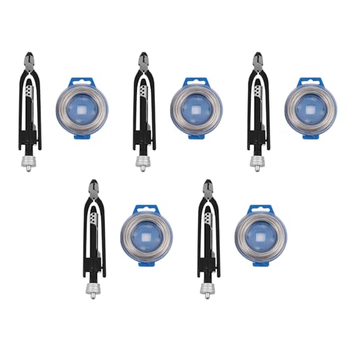 Glayent 5Stück 6 Flugzeug Sicherheits Draht Set Lock Twist Twister Werkzeug / 15M Rolle 0,7 mm Edelstahl Sicherheits Schloss Draht von Glayent