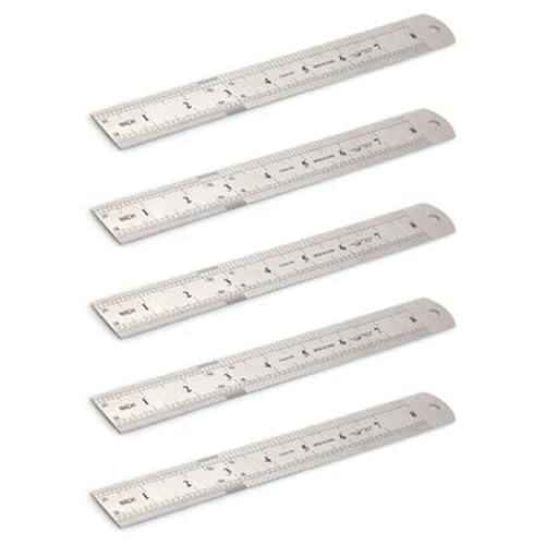 Glayent 5X Metall Massstab Edelstahl Lineal Stahllineal 20cm 8 Inch Nagelneu von Glayent