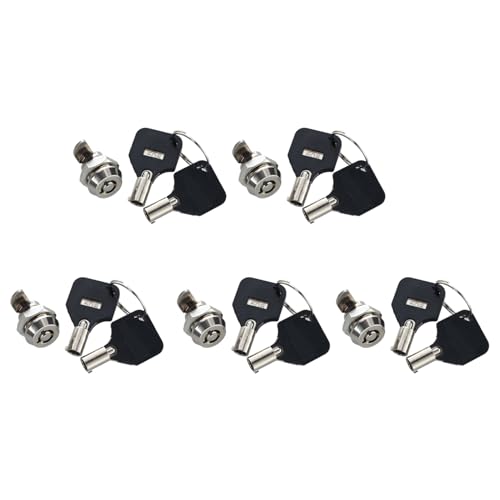 Glayent 5X Vierteldrehungs-Cam-Lock mit 12-mm-Gewinde und Schlüssel für Schubladenkasten Glayent 5X Vierteldrehungs-Cam-Lock mit 12-mm-Gewinde und Schlüssel für Schubladenkasten von Glayent