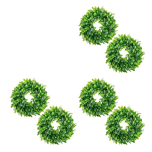 Glayent 6 Pack Künstlicher Buchsbaum Kranz Künstliche Künstliche Grüne Blätter Kranz Haus Tür Hängen Kranz Dekoration, 10 Glayent 6 Pack Künstlicher Buchsbaum Kranz Künstliche Künstliche Grüne Blätter Kranz Haus Tür Hängen Kranz Dekoration, 10 von Glayent