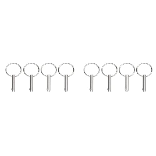 Glayent 8 StüCk Marine-Schnellspannstifte Bimini-Top-Stifte, Durchmesser 1/4 (6,3 Mm), GesamtläNge 1,5 (38 Mm), Nutzbare LäNge (25,4 Mm) von Glayent