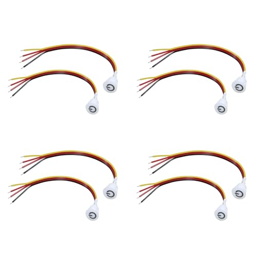 Glayent 8 Stück Touch Dimmer Schalter DC3,7 V 5 V 12 V Stufenloser Dimmschaltersensor für LED Licht, Wohnmobil, Schrank, Kleiderschrank und Streifen von Glayent