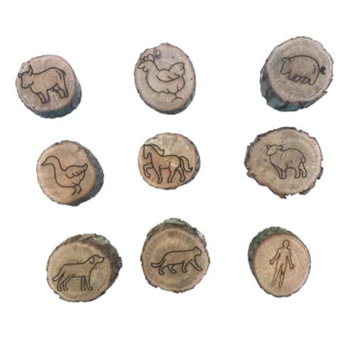 Glayent 9 Stück Tierspuren-Stempelform, Tierfußabdrücke, Gravur Aus, Kinderspielzeug, Schlammiger Boden, Schneefeld, Stufenabdrücke, Bauernhof Glayent 9 Stück Tierspuren-Stempelform, Tierfußabdrücke, Gravur Aus, Kinderspielzeug, Schlammiger Boden, Schneefeld, Stufenabdrücke, Bauernhof von Glayent