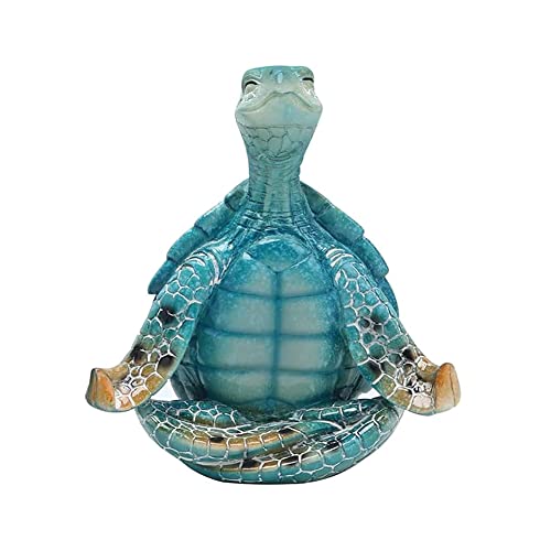 Glayent SchildkröTe-Meditations-Yoga-SchildkröTe-Yoga-SchildkröTe-Figur für Spirituelle Gartenzimmer-Dekoration (B) von Glayent