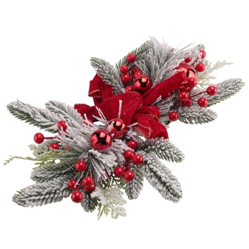Glayent Weihnachtsswag, Treppen-Weihnachtsgirlande für Treppen, Türen, Kamin, Weihnachtsdekoration im Innen- und Außenbereich, Rot Glayent Weihnachtsswag, Treppen-Weihnachtsgirlande für Treppen, Türen, Kamin, Weihnachtsdekoration im Innen- und Außenbereich, Rot von Glayent