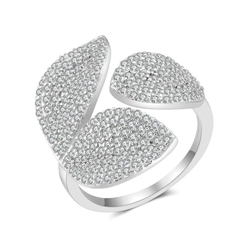 GleaMora Clover Ring Ins Stil Verstellbarer Ring Für Frauen Leichter Luxus Mit CZ Ring Romantischer Süßer Eleganter Ring Hochzeitsschmuck G GleaMora Clover Ring Ins Stil Verstellbarer Ring Für Frauen Leichter Luxus Mit CZ Ring Romantischer Süßer Eleganter Ring Hochzeitsschmuck G von GleaMora