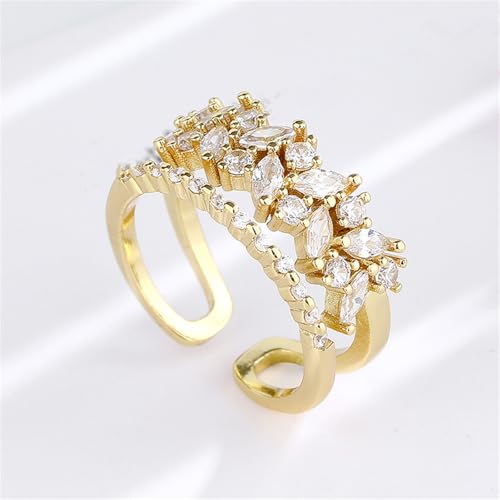 GleaMora Gold Ring Für Frauen Personalisierter Ring Cold Ins Stil Doppelschicht Verstellbarer Fingerring Licht Luxus Jubiläumsgeschenk GleaMora Gold Ring Für Frauen Personalisierter Ring Cold Ins Stil Doppelschicht Verstellbarer Fingerring Licht Luxus Jubiläumsgeschenk von GleaMora
