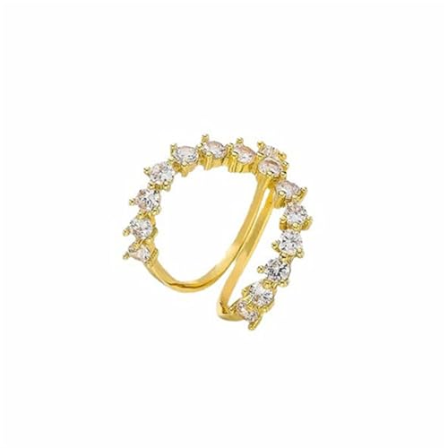GleaMora Romantisch süß Elegant Licht Luxus glänzend Gold verstellbare Ringe für Frauen Hochzeit Verlobung Jahrestag Schmuck Geschenk GleaMora Romantisch süß Elegant Licht Luxus glänzend Gold verstellbare Ringe für Frauen Hochzeit Verlobung Jahrestag Schmuck Geschenk von GleaMora