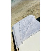 Sterne Strandtuch, Bambus&baumwolle, 70145 cm, Ultraweich, Graue Farbe von GleamAtelier