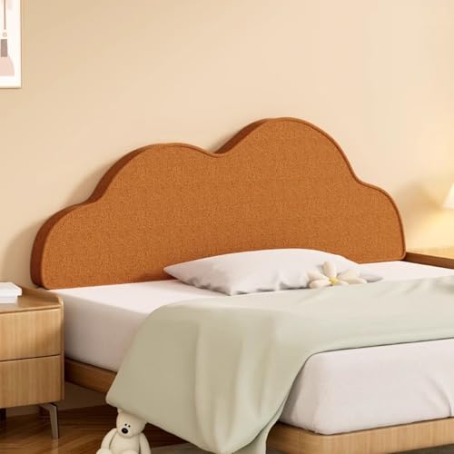 Gleedipre Französische Mode Nachttischkissen abnehmbar und waschbar stoßfestes Dekor schlicht weich gepolsterte Rückenlehne(Orange,135 x 65 cm) von Gleedipre