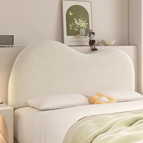 Gleedipre Wolke Französischer Stil Nachttischkissen Hautfreundlich Kurzes Samtkissen Kollisionsschutz Hohe Rückfederung Weiche Rückenlehne(Warmweiß,150 x 65 x 8cm) von Gleedipre