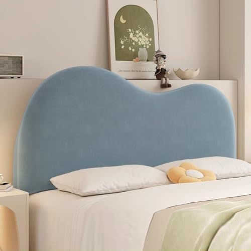 Gleedipre Wolke Französischer Stil Nachttischkissen Hautfreundlich Kurzes Samtkissen Kollisionsschutz Hohe Rückfederung Weiche Rückenlehne(grau Blau,180 x 65 x 8cm) von Gleedipre