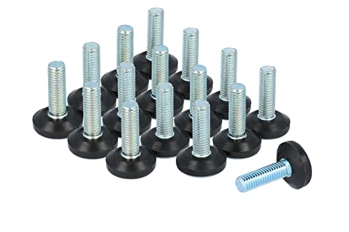 GleitGut 16 x Teflon Gleiter Mit M8 Gewinde 22 mm PTFE Möbelgleiter Stuhlgleiter Möbelfuß Stellschrauben von GleitGut