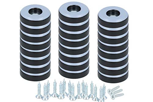 GLEITGUT 24 x Teflongleiter zum Schrauben rund 22 mm PTFE Möbelgleiter 5 mm stark von GleitGut