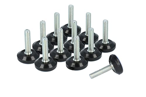 GLEITGUT 12 x Teflongleiter Mit Gewinde M6 Gleitfläche 22 mm Möbelgleiter PTFE Stuhlgleiter Möbelfuß Stellschrauben von GleitGut