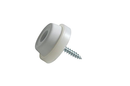 GLEITGUT 4 Stück Möbelgleiter Rutschhemmer zum Schrauben 28 mm Stopper weiss 10 mm hoch Anti-Rutsch Gleiter von GleitGut