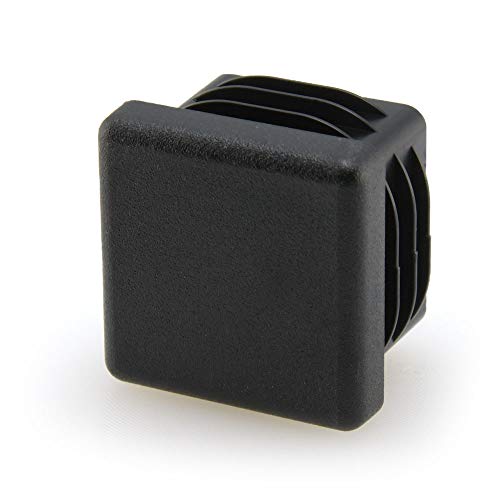 GLEITGUT 4 x Lamellenstopfen schwarz Stopfen für Kantrohr Rohrstopfen Vierkantrohr (30 x 30) von GleitGut