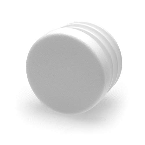 GLEITGUT 4 x Lamellenstopfen Weiss Rundrohrstopfen Verschiedene Durchmesser Stuhlbeinstopfen für Rundrohr (12,9 - 13,6 mm) von GleitGut