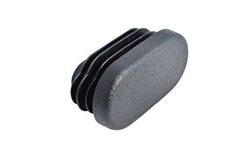 GLEITGUT 4 x Lamellenstopfen oval Endkappen für Ovalrohr schwarz Rohrstopfen für ovale Rohre (30 x 15) von GleitGut