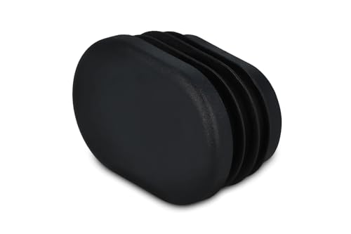 GLEITGUT 4 x Lamellenstopfen oval Endkappen für Ovalrohr schwarz Rohrstopfen für ovale Rohre (30 x 20 mm) von GleitGut