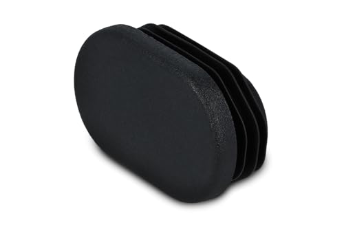 GLEITGUT 4 x Lamellenstopfen oval Endkappen für Ovalrohr schwarz Rohrstopfen für ovale Rohre (50 x 30 mm) von GleitGut