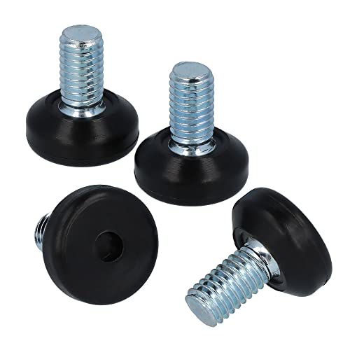 GleitGut 4 x Möbelfuß mit M6 Gewinde Durchmesser 15 mm Stellfüße verstellbare Möbelfüße Möbelgleiter Stellschraube von GleitGut