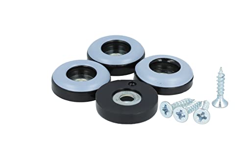 GLEITGUT 4 x Teflongleiter zum Schrauben 19 mm PTFE Möbelgleiter 5 mm stark Stuhlgleiter rund von GleitGut